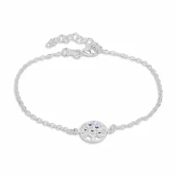 Lebensbaum Armband aus rhodiniertem Silber und Anhänger aus rhodiniertem Silber