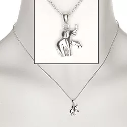 Elefant Halskette aus Silber und Elefant aus Silber