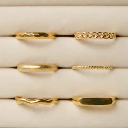 gewunden Ring aus vergoldetem Sterlingsilber