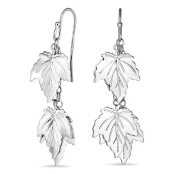 Bezaubernder blatt ohrringe in silber