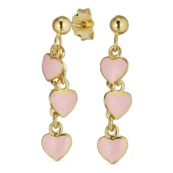 Kollektionsmuster lavendelfarbenem Herzohrringe in vergoldetem Sterlingsilber