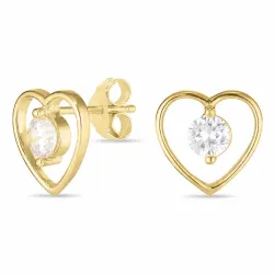 Herz Ohrringe in vergoldetem Sterlingsilber