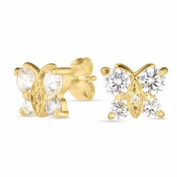 Schmetterlinge Ohrringe in vergoldetem Sterlingsilber