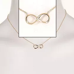 infinity Halskette aus vergoldetem Sterlingsilber