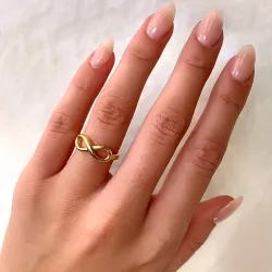 infinity Ring aus vergoldetem Sterlingsilber
