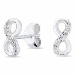 Infinity Zirkon Ohrringe in rhodiniertem Silber