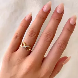 Unendlichkeitszeichen Ring aus vergoldetem Sterlingsilber