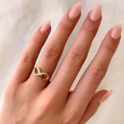 Unendlichkeitszeichen Ring aus vergoldetem Sterlingsilber
