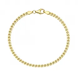 BNH Panzerarmband aus vergoldetem Sterlingsilber 18,5 cm x 2,7 mm