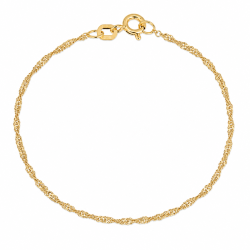 BNH Singapore Armband aus 14 Karat Gold 18,5 cm x 1,5 mm