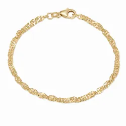 BNH Singapore Armband aus 8 Karat Gold 18,5 cm x 2,9 mm