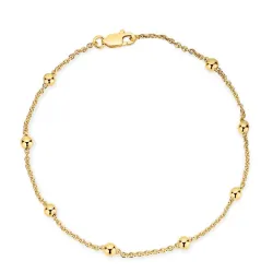 BNH Anker runden Armband M. Kugel aus 8 Karat Gold 17 cm x 1,3 mm