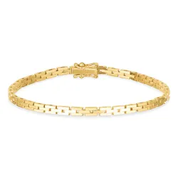 BNH Gliederarmband aus 14 Karat Gold 14,5 cm x 3,0 mm