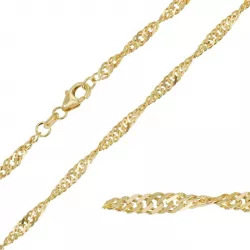BNH Singapore Halskette aus vergoldetem Sterlingsilber 38 cm x 2,9 mm