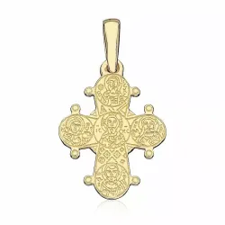 13 x 15 mm Dagmarkreuz aus vergoldetem Sterlingsilber - Amoré