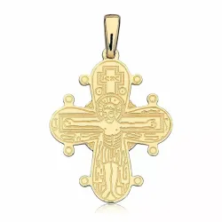 21 x 25 mm Dagmar-Kreuz mit Vater Unser aus vergoldetem Sterlingsilber