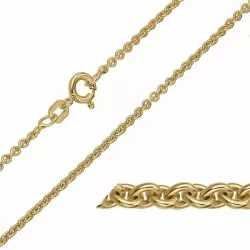 BNH Anker runden Halskette aus vergoldetem Sterlingsilber 42 cm x 1,8 mm
