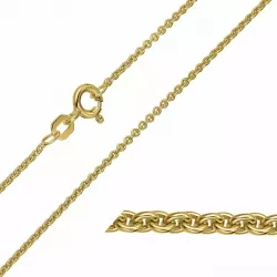 BNH Anker runden Halskette aus vergoldetem Sterlingsilber 50 cm x 1,5 mm