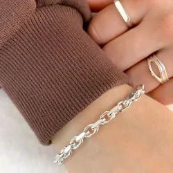 BNH Anker facet armband aus Silber 18,5 cm x 5,3 mm