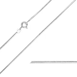 Facettenschliff bnh schlangenhalskette aus 14 karat weißgold 42 cm x 1,0 mm