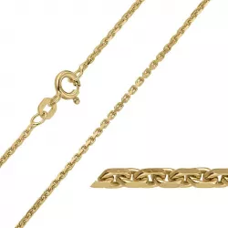 Lange BNH Anker facet halskette aus 14 Karat Gold 80 cm x 1,3 mm