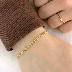 BNH Bismark-Armband aus 14 Karat Gold 18,5 cm x 3,5 mm