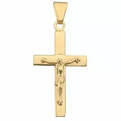 Breit Jesus bnh kreuz aus 8 Karat Gold - Amoré