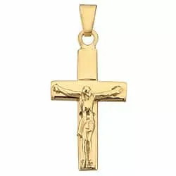 Breit Jesus Gold bnh kreuz aus 14 Karat Gold - Amoré