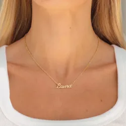 Namenskette mit Anhänger in 9 Karat Gold - My Letter
