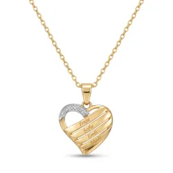 Herz Namenshalskette in 9 Karat Gold - My Letter