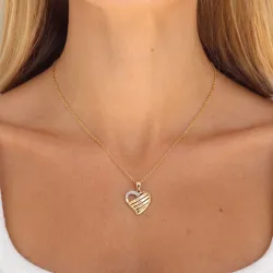 Herz Namenshalskette in 9 Karat Gold - My Letter