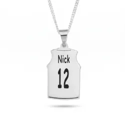 Basketball Namenskette mit Anhänger in Silber - My Letter