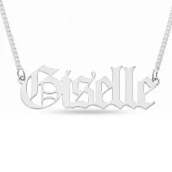 Elegant Namenshalsketten in Silber - My Letter