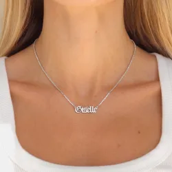 Elegant Namenshalsketten in Silber - My Letter