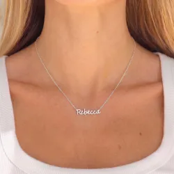 Namenskette mit Anhänger in Silber
