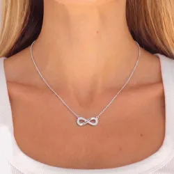 infinity Namenskette mit Anhänger in Silber mit  weißem Zirkon - My Letter