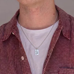Junge dogtag Namenskette mit Anhänger in Silber - My Letter