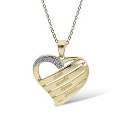 Herz Namenshalskette in 9 Karat Gold - My Letter