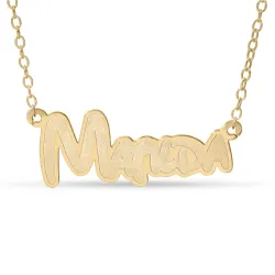 Namenskette mit Anhänger in 9 Karat Gold - My Letter