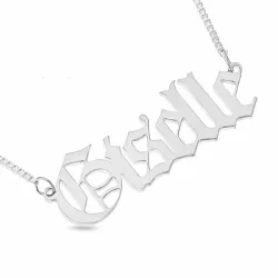 Elegant Namenshalsketten in Silber - My Letter