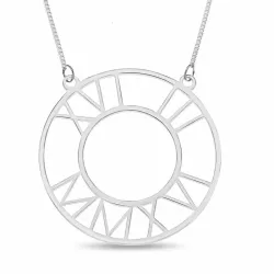 runden Namenskette mit Anhänger in Silber - My Letter