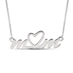 Namenskette mit Anhänger in Silber