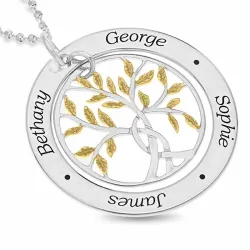 Namenskette mit Anhänger in Silber und vergoldetem Silber - My Letter