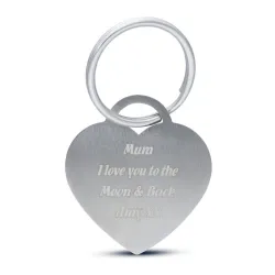 30 mm Herz Schlüsselring in Stahl - My Letter