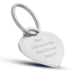 30 mm Herz Schlüsselring in Stahl - My Letter