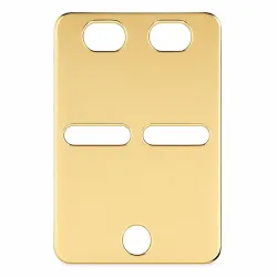 Klein ID-Blech aus 14 Karat Gold