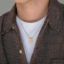 Klein ID-Blech aus 14 Karat Gold