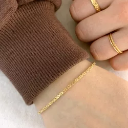 Königarmband aus 14 Karat Gold 18,5 cm x 1,8 mm