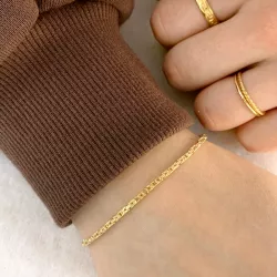 Königarmband aus 14 Karat Gold 23 cm x 1,8 mm