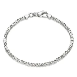 Königarmband aus Silber 18,5 cm x 2,4 mm
